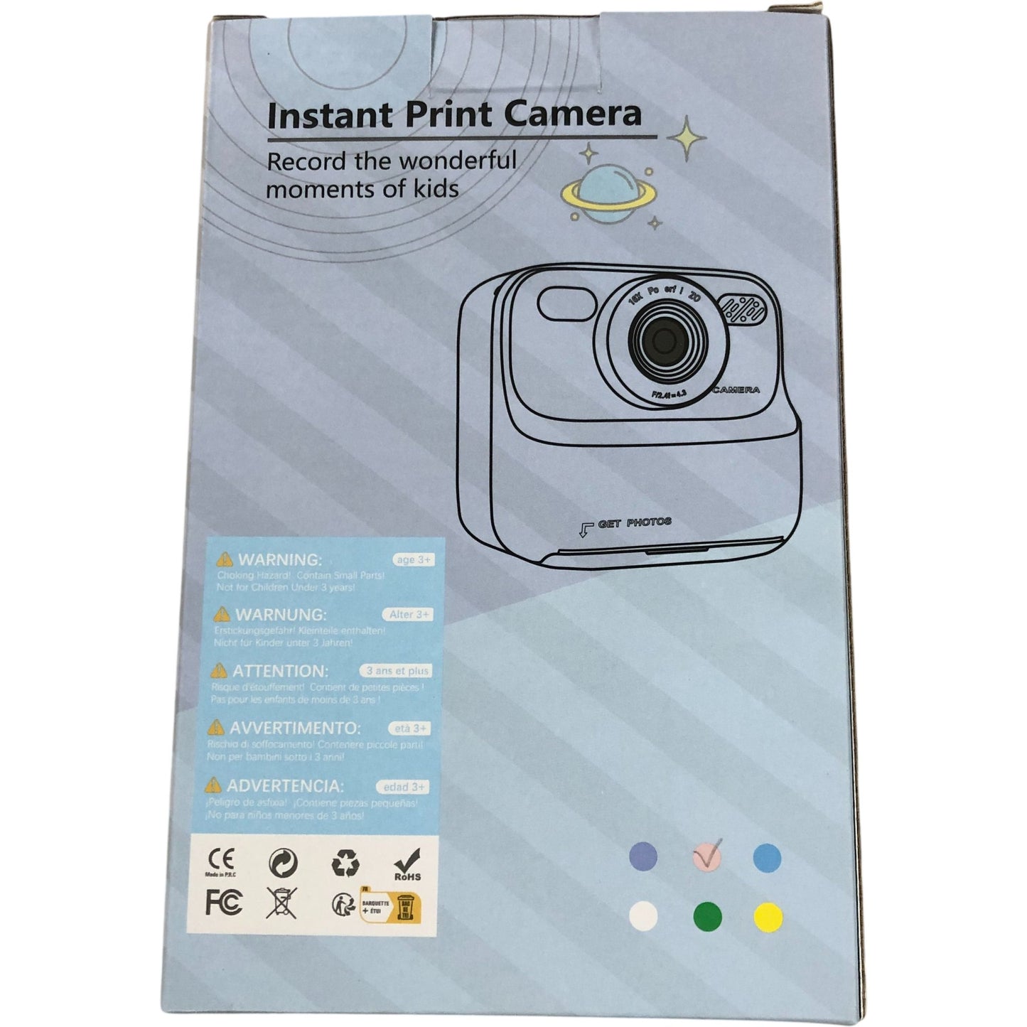 Instant Print Camera For Kids 1080P Video 32GB With Accessories Pink