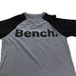 Bench Men's Grey Black Short Sleeve T-Shirt Casual Wear XS