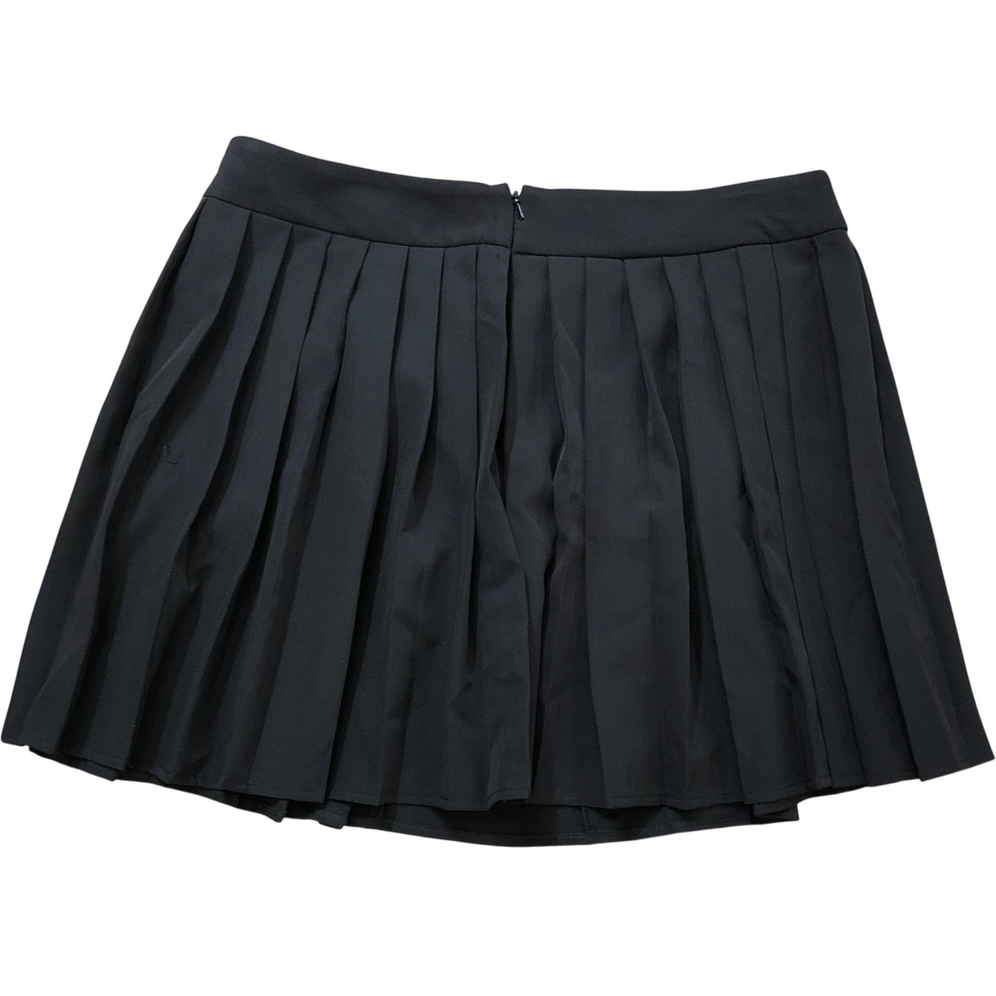 River Island Women's Black Pleated Skirt With Gold Buttons Fashion Size 16
