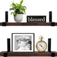 Lavievert Wall Mounted Floating Shelves Rustic Wooden Storage Rack Set of 2