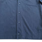 Relaxed Fit Button Up Polo Shirt Navy Blue Size M