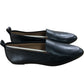 Flattered Casjsa Black Leather Women’s Flats Stylish Pointed Toe Slip On UK4