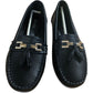 MecKiss Loafers UK4.5 Women's Comfy Flats Black With Gold Detail M1354 V2