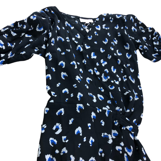 Branded Navy Maxi Wrap Dress - Size 10