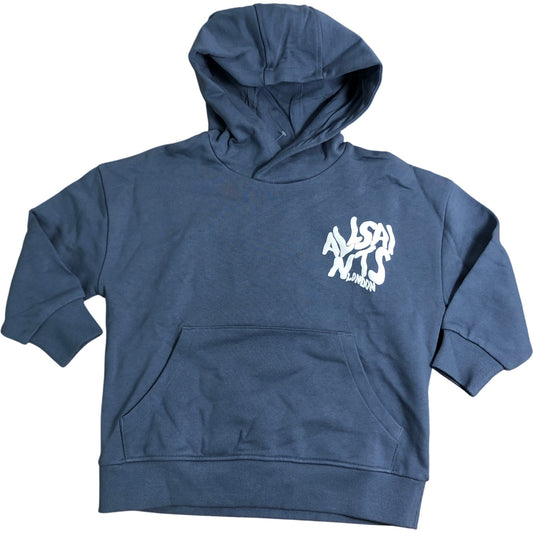 All Saints ASYBT Orlando Hoodie Size 12-18 Months Kids Blue White Print Pullover