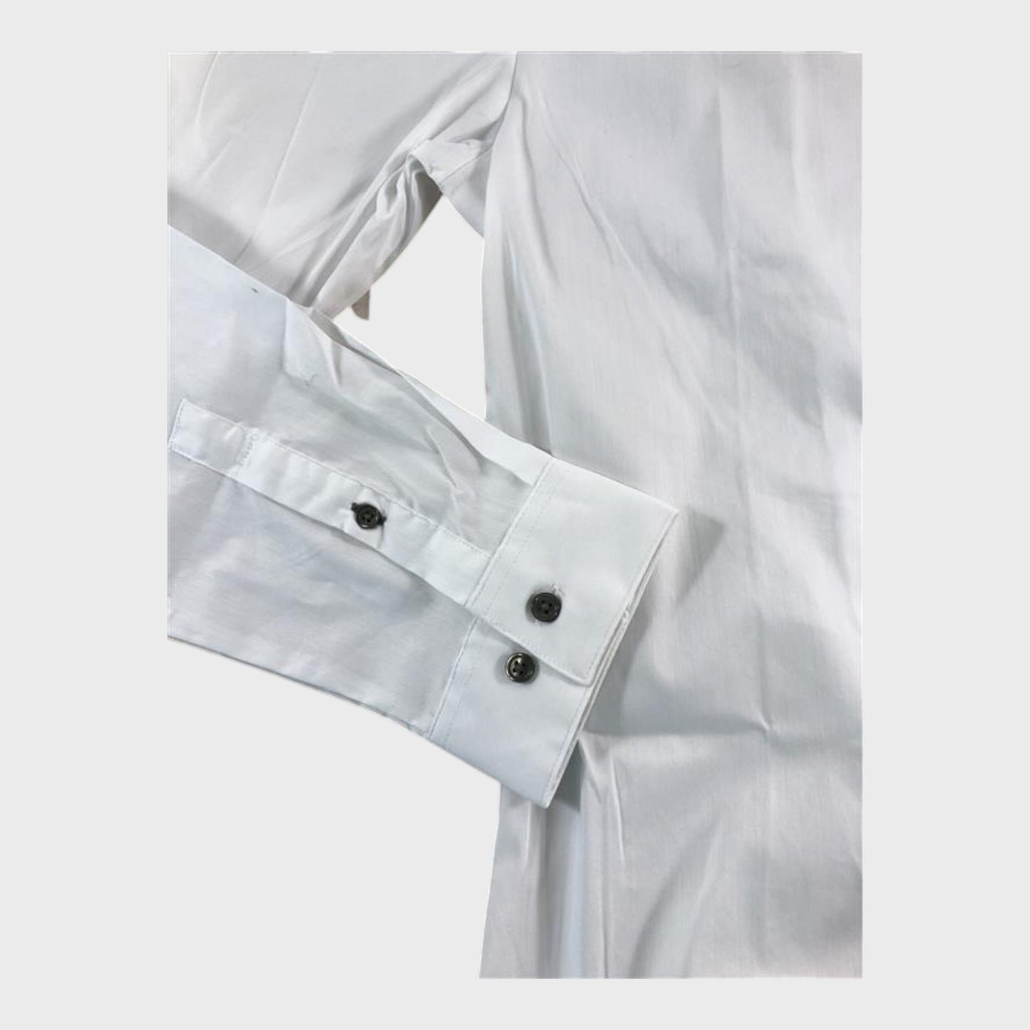RIVER ISLAND Long Sleeve Shirt Men's Regular Fit White Button-Up