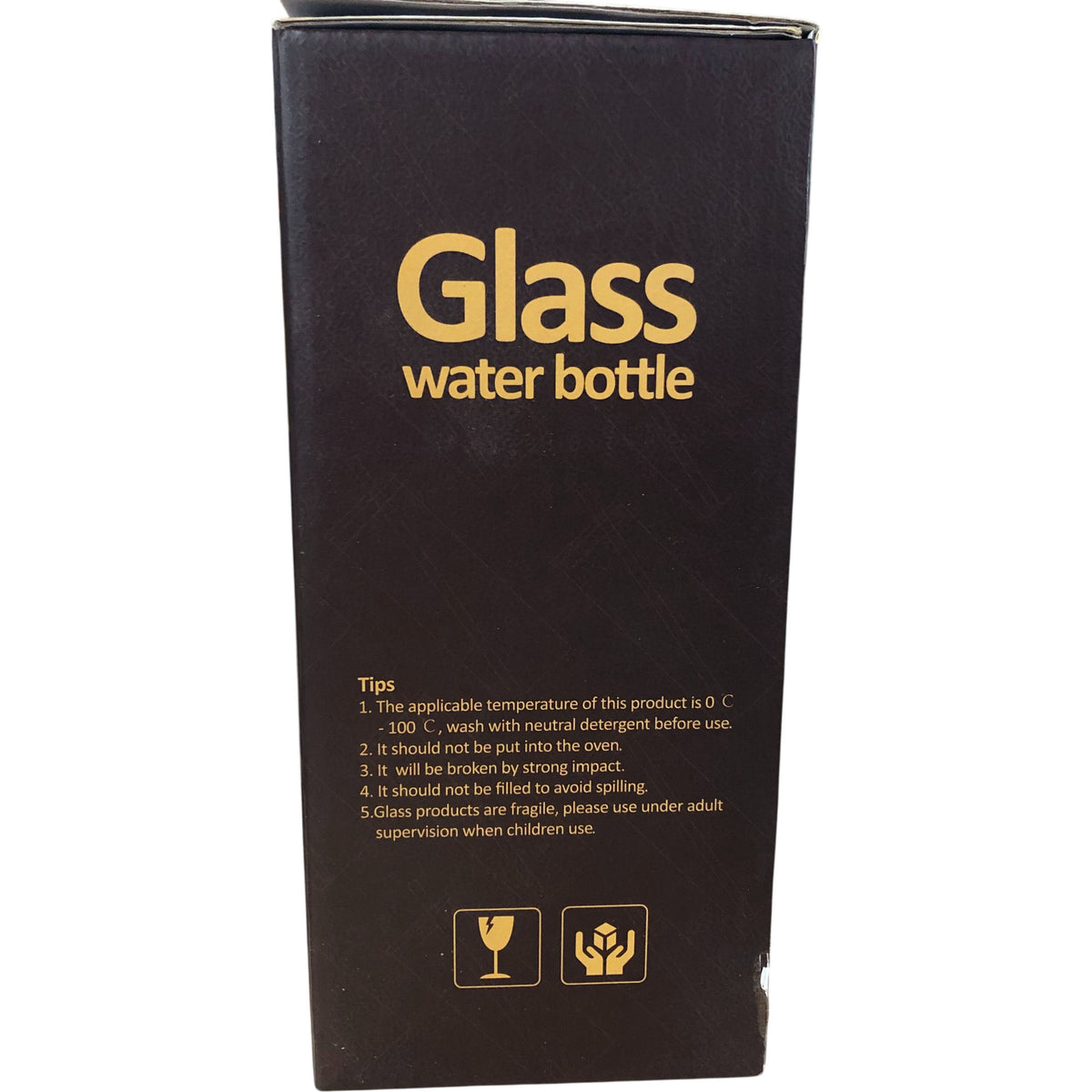 Glass Water Bottle 20oz 2 Pieces Odourless Heat Resistant Tough