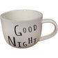 Set of Four Mugs Good Night Promise Me Pick Up A Little Sweet Ceramic Drinkware
