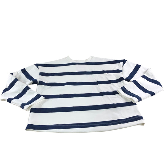 River Island UK S Womens Striped Long Sleeve Sweater Navy White