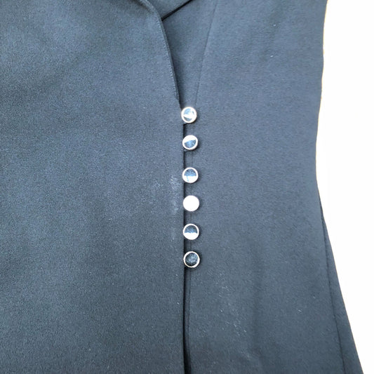 River Island Women's Black Sleeveless Vest Top With Button Detail