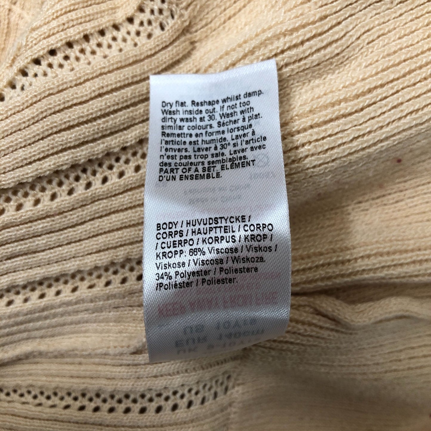 River Island Short Sleeve Cardigan Women's Cream Knit Cardigan 9-10 Years