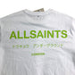 AllSaints White T-Shirt 10-11 Years Boys Lime Logo Cotton Short Sleeve Top