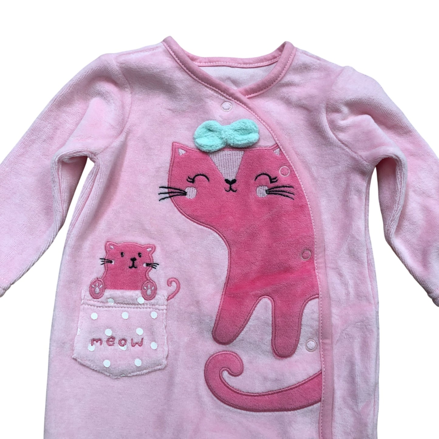 Pink Cat Baby Romper Reindeer Top & Pants Set 0 Months Newborn