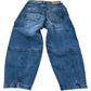 Balloon Jeans High Rise Size 5-6 Years Kids Blue Denim Trousers