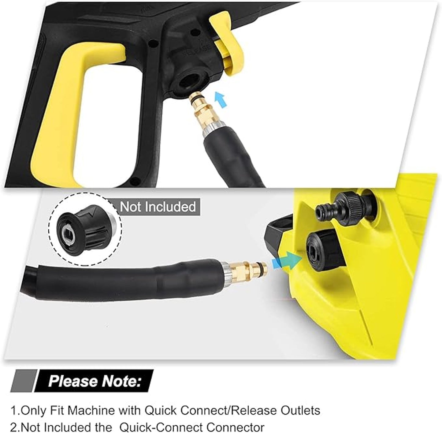 EBOOMIN Pressure Washer Hose 18Mpa 2610PSI Heavy Duty 100 Feet Non Slip