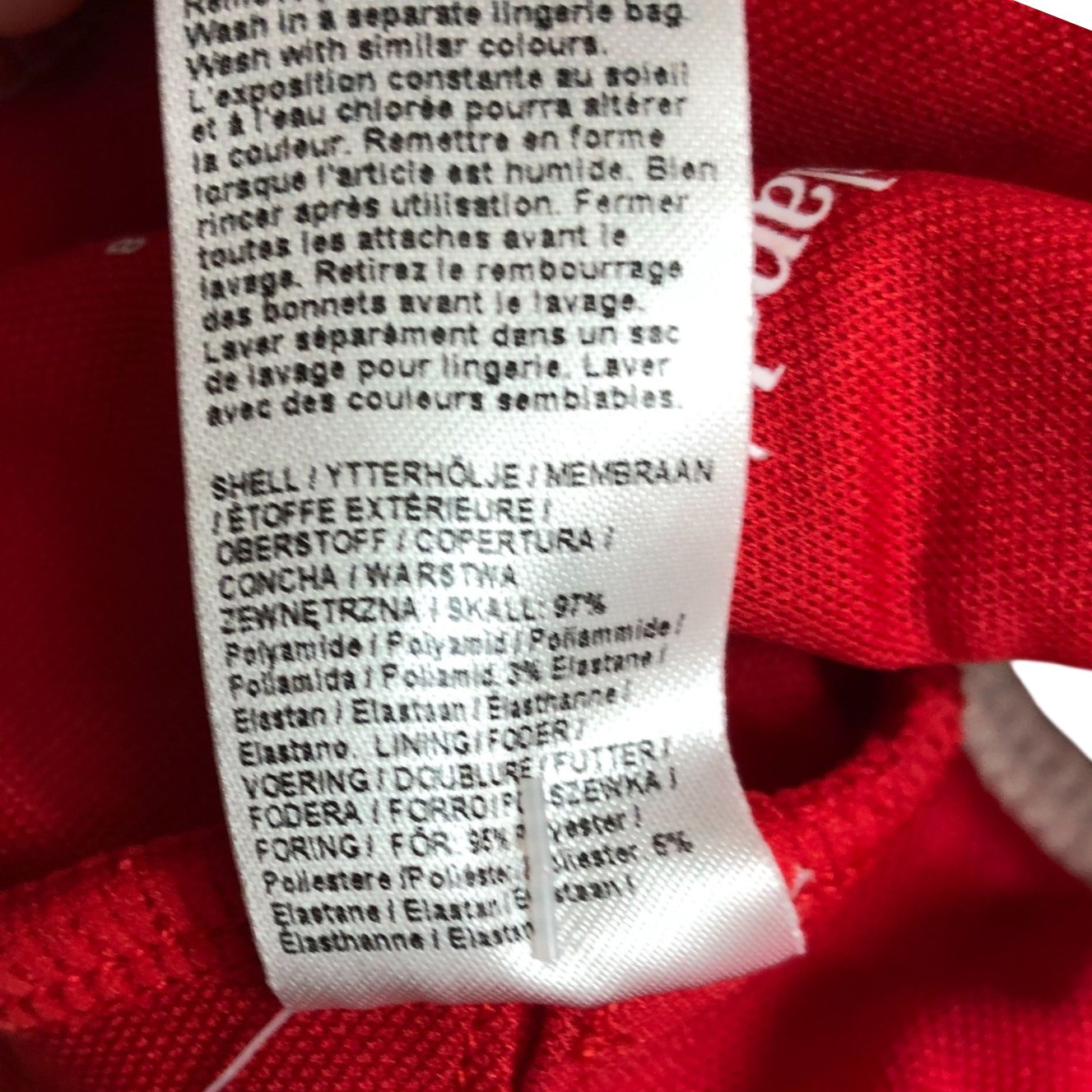River Island Poolside Women's Red Swim Top Zip Closure White Trim Size 12