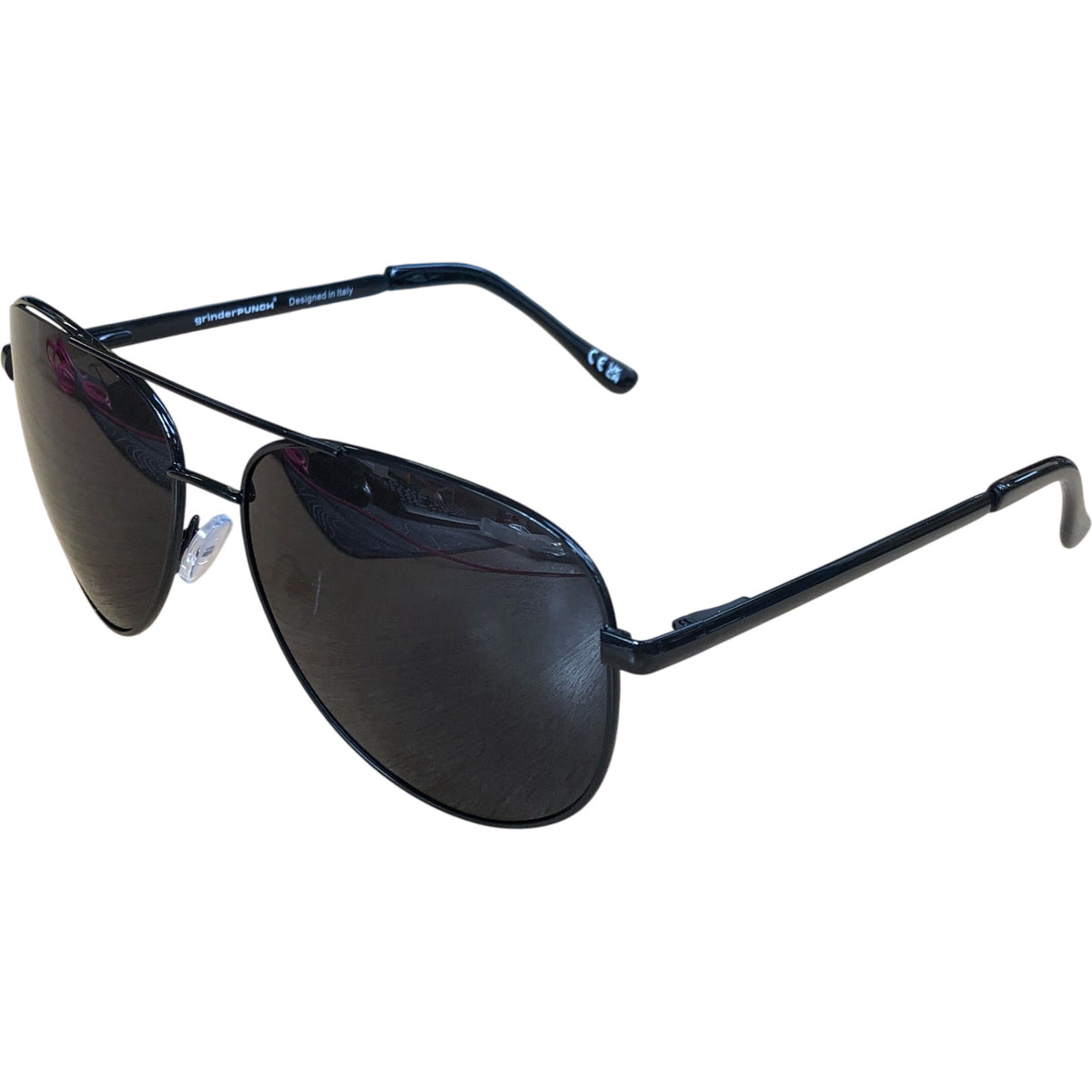 grinderPUNCH Polarised Sunglasses Black Oversized 148mm