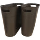 Small Bin 2 Pack Home Office Brown Waste Bin