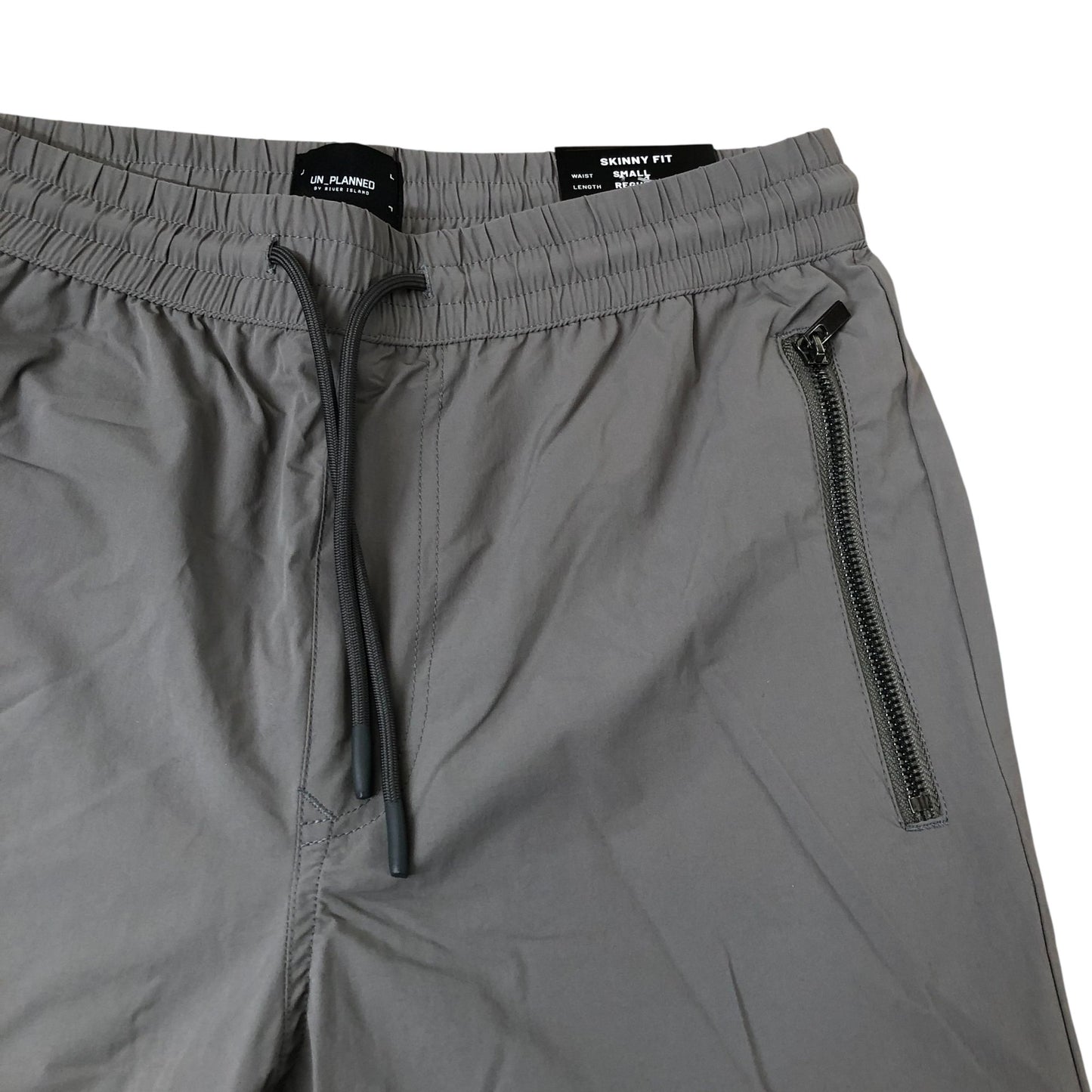 River Island Skinny Fit Large Regular Trousers Men's Activewear Grey