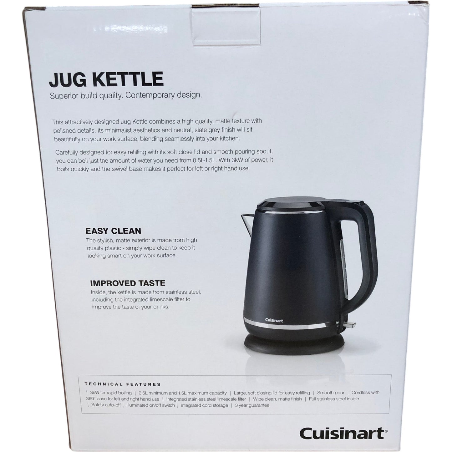 Cuisinart CJK780U Jug Kettle High Quality Matte Finish 1.5L Stainless Steel