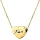 Nan Heart Pendant Necklace 18 Inch Gold Chain Jewellery for Women