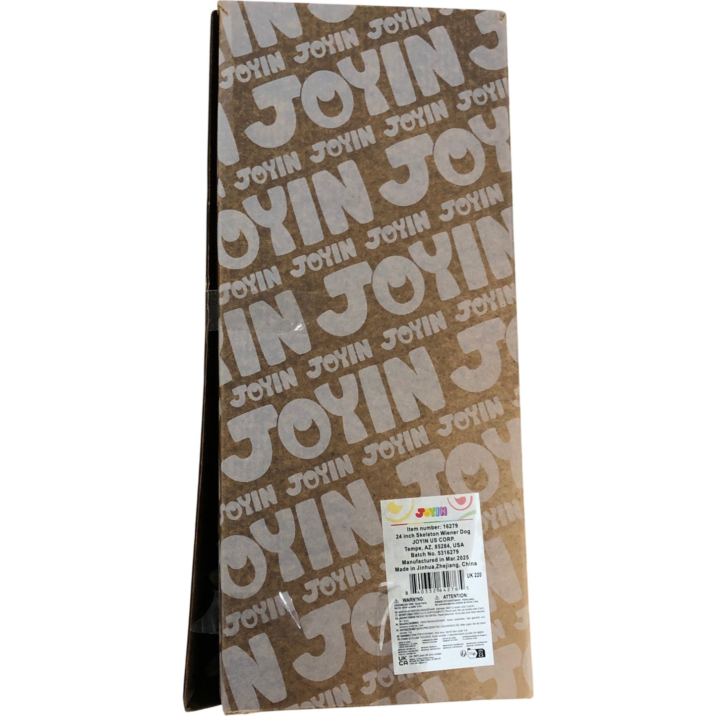 JOYIN 24 Inch Skeleton Wiener Dog Halloween Decoration Indoor Outdoor Fun