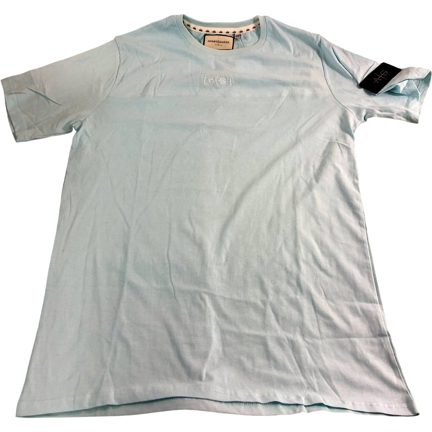 AVANTGARDE Paris AGM108 UKXXL Men's Light Blue Cotton T-Shirt Short Sleeve