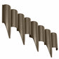 Pal Garden Lawn Edging Border Palisade 2.5m 10 Pcs Brown Fencing