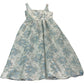 Lipsy London Embroidered Floral Midi Dress UK12 Women's Blue Silver
