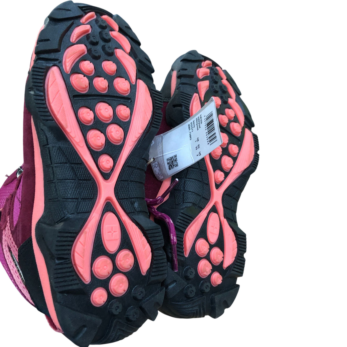 Mountain Warehouse Kids Waterproof Hiking Boots Pink Suede UK 1 Youth