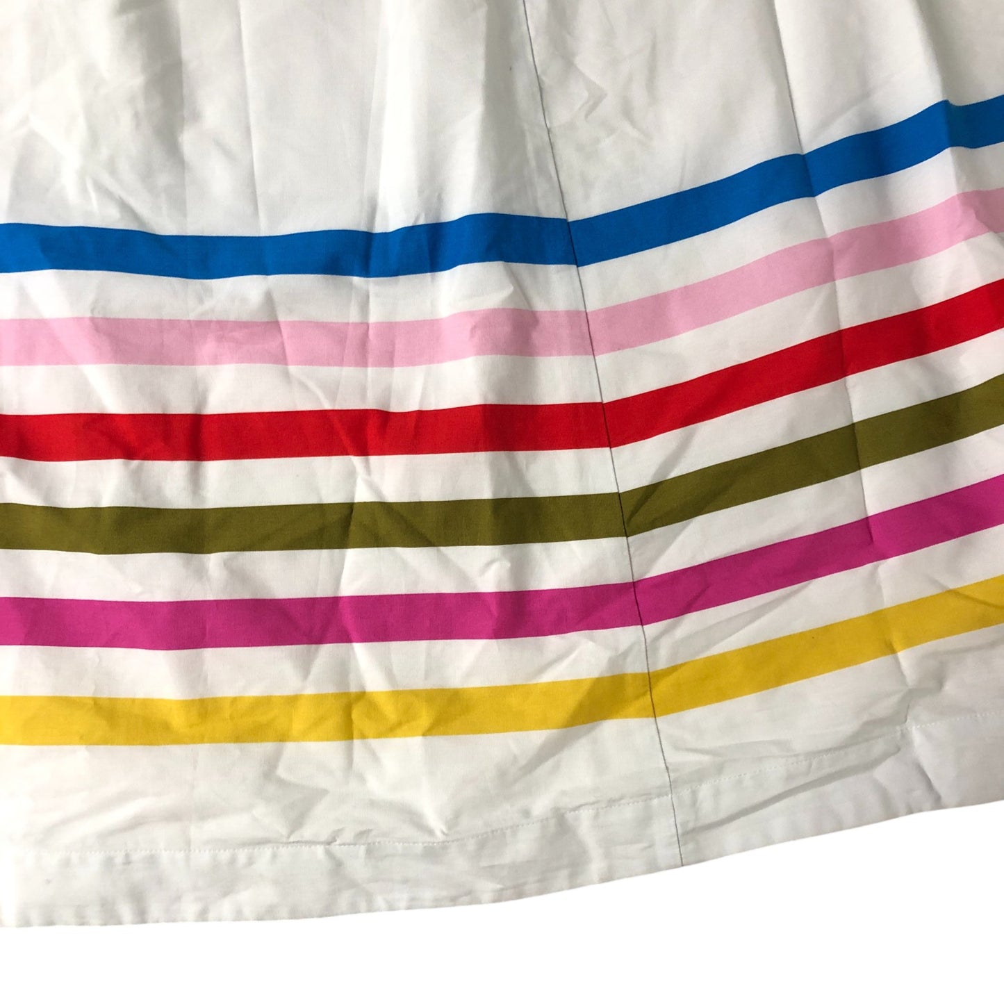 Women's White Dress Size 12 Multicoloured Striped Smock Style