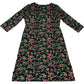 Weird Fish Shafika Organic Cotton Jersey Dress Size 12 Holly Print