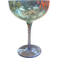 Cocktail Glass Vintage Style Stemware Green Purple