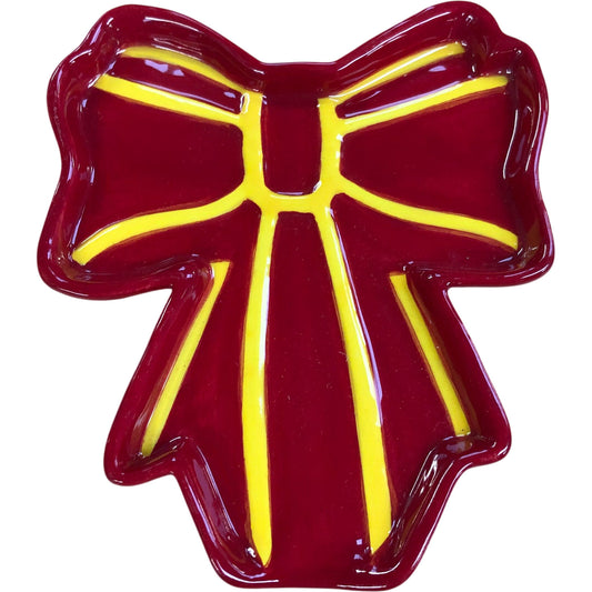 Ceramic Red Bow Shaped Spoon Rest