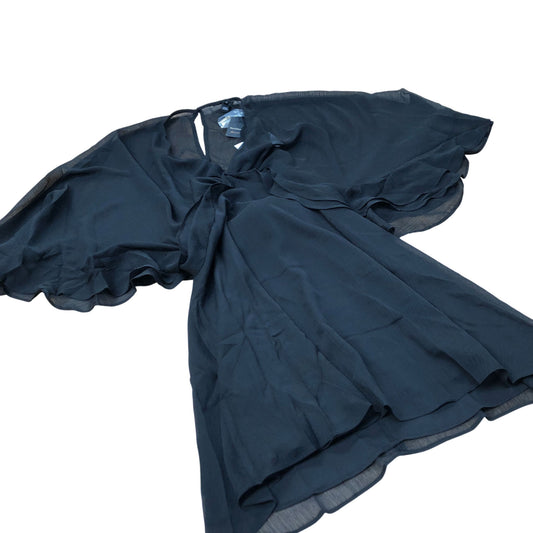 River Island Black Chiffon Cape Mini Dress Women's Flowy Cape Sleeve