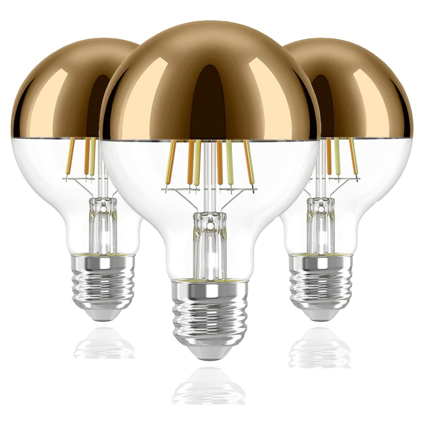Vanpus 6W E27 LED Light Bulb Dimmable Glass 2700K Warm White Pack of 3