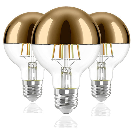 Vanpus 6W E27 LED Light Bulb Dimmable Glass 2700K Warm White Pack of 3