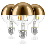 Vanpus 6W E27 LED Light Bulb Dimmable Glass 2700K Warm White Pack of 3
