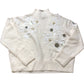River Island Women’s Cream Sweater Size M Sequinned White Wool Blend Jumper