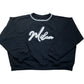 River Island Black Sweatshirt With Crystal Milan Detail Size L