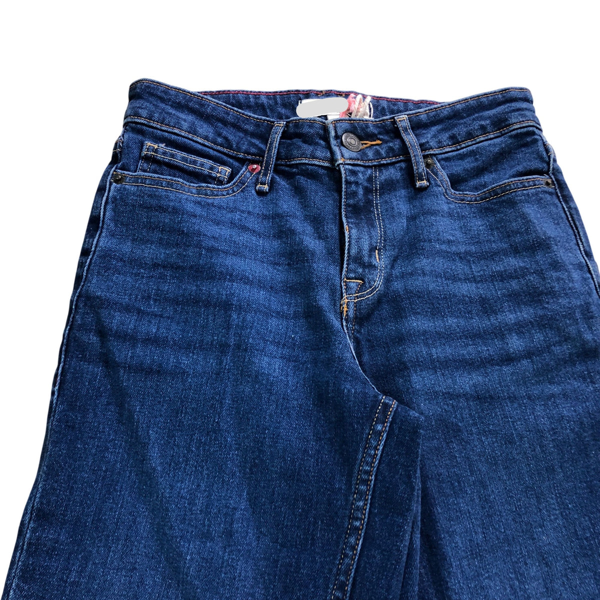 Straight Leg Jeans UK8R Women's Dark Blue Denim