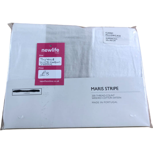 The White Company Maris Stripe Classic Pillowcase Superking 50x90cm