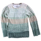 River Island Girls Cardigan UK7-8 Light Green Knitted Lace Style Sweater