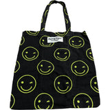 Flying Tiger Copenhagen Smileys Tote Bag Black Cotton Eco-Friendly Shopping Bag
