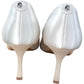 Carvela Corletta Court Heels UK 6.5 Women's Satin White Chic Elegant Design