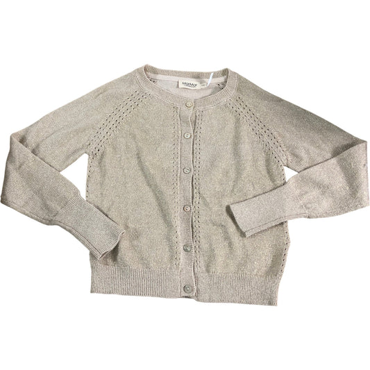 MarMar Copenhagen Girls Cardigan Size 4-5 Years Beige Knit Button Front