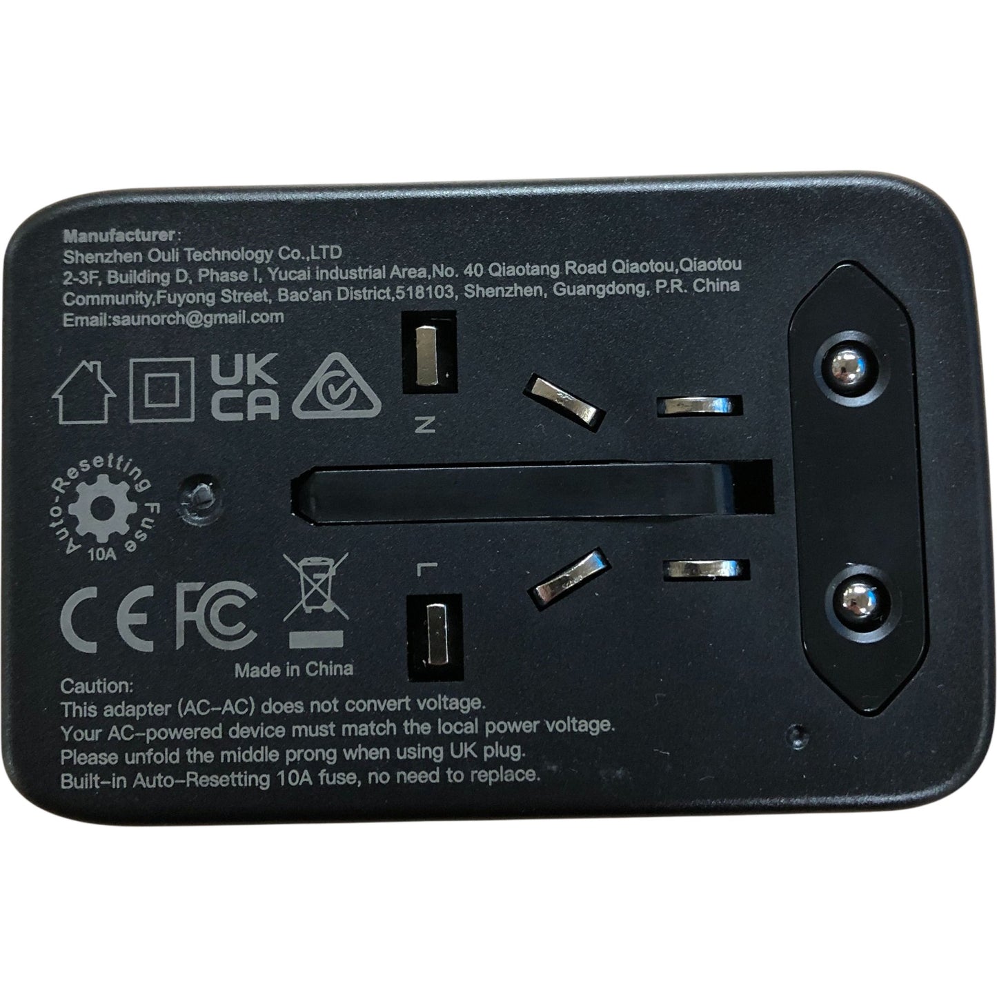 Saunorch Travel Adapter OL-220-PD35 Universal AC Socket USB Ports Worldwide