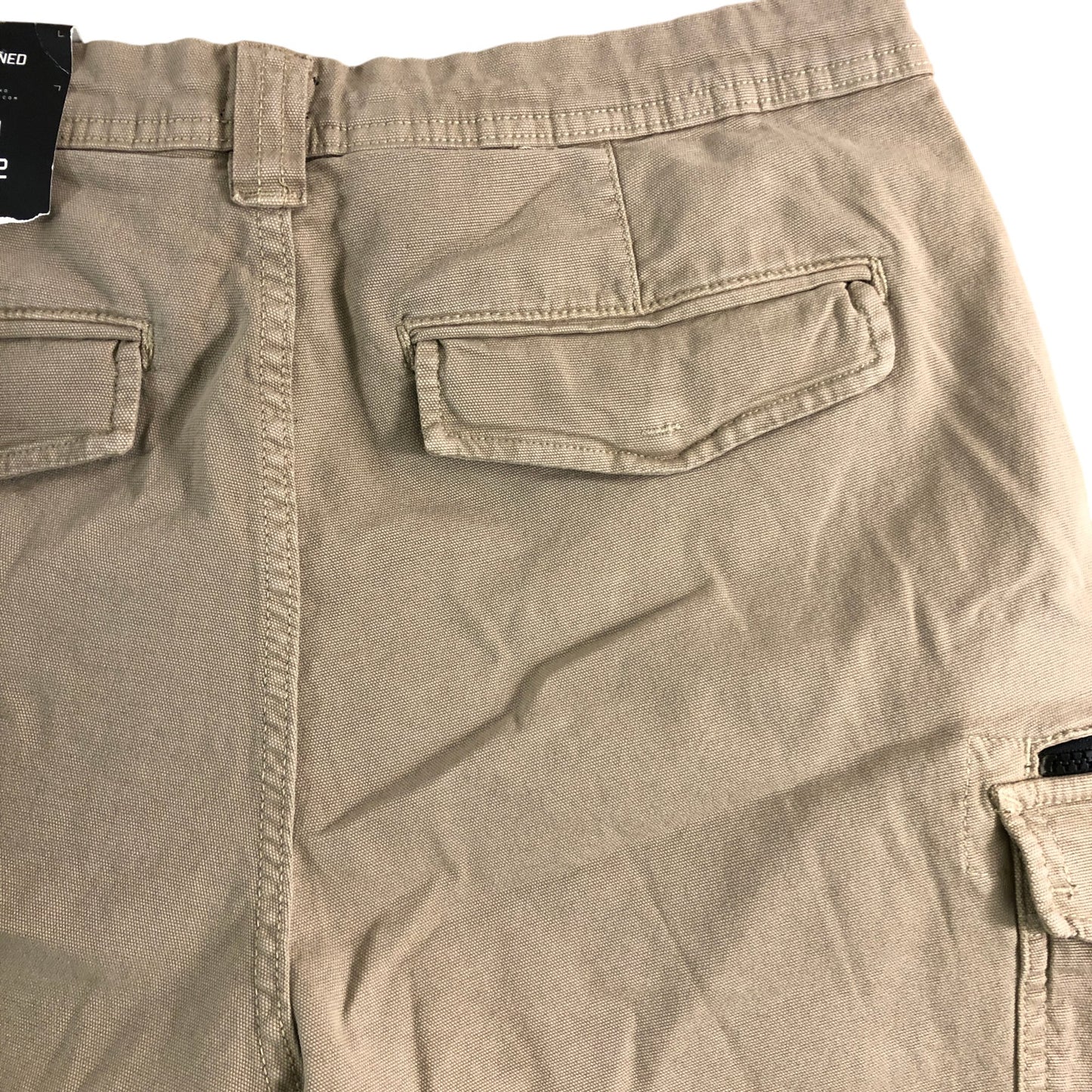 River Island Cargo Shorts W32 L32 Men's Casual Khaki Cotton With Pockets
