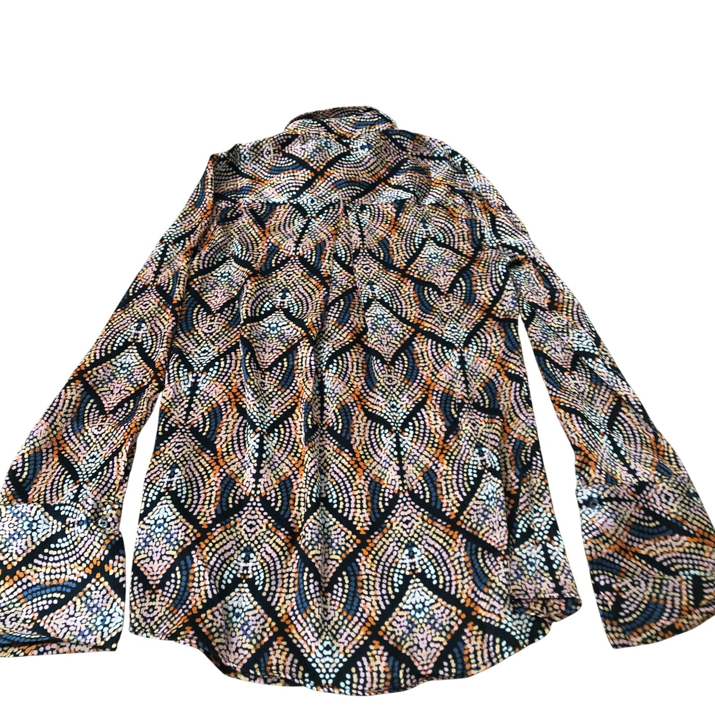 Women's Long Sleeve Shirt Abstract Print Polyester Fashion XS