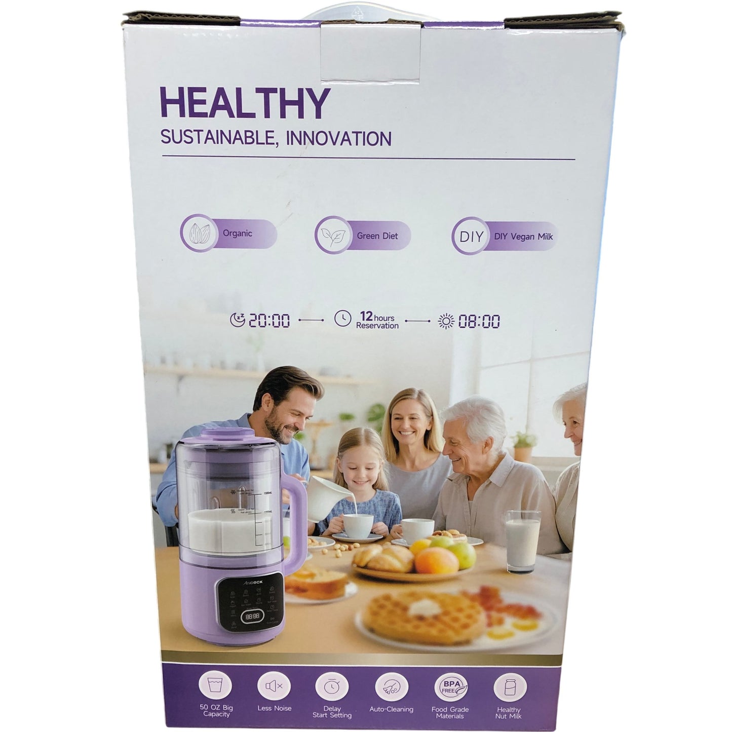 ARICECK N4 Automatic Nut Milk Maker 50oz Multifunctional Food Grade BPA Free